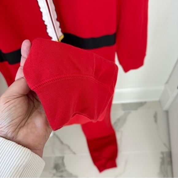 The Rail Unisex Red Santa Fleece One Piece Christmas Pajamas Sz L - Picture 6 of 14